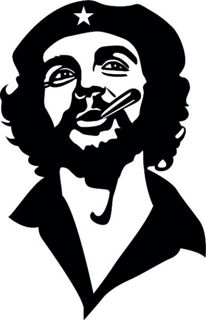 Che Guevara smoking and smiling | Download free Vector