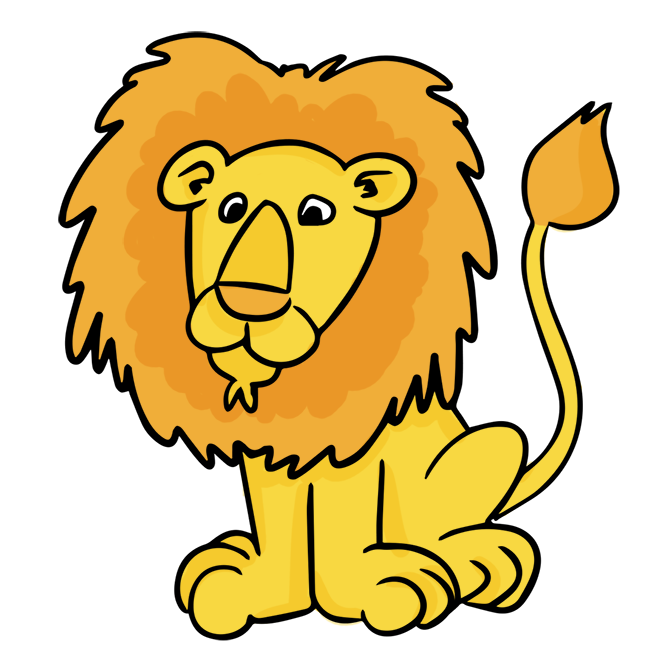 free lion cartoon clipart - photo #5
