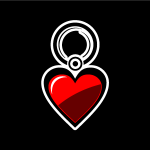 Heart Clipart - Red Key Heart with Black Background | Download ...