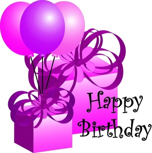 Presents Clipart Image - Boxes of gifts and balloons wishing for a ...