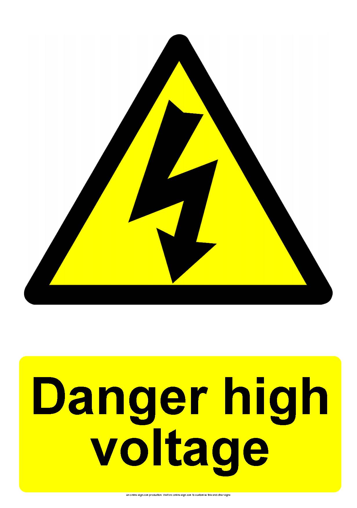 Danger High Voltage Warning Sign1jpg