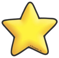 Yellow Star with Black Outline 4 | Product Detail | Scholastic ...