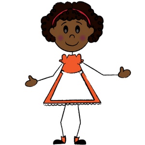 Stick People Clipart Image - Stick figure african american girl ...