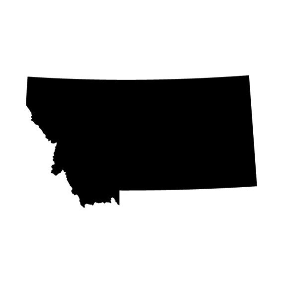 Montana State Outline Die-Cut Decal Car by BeeMountainGraphics