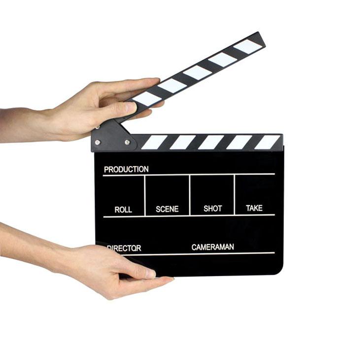 2017 New Arrival Pro Acrylic Clapperboard Director Tv Film Movie ...