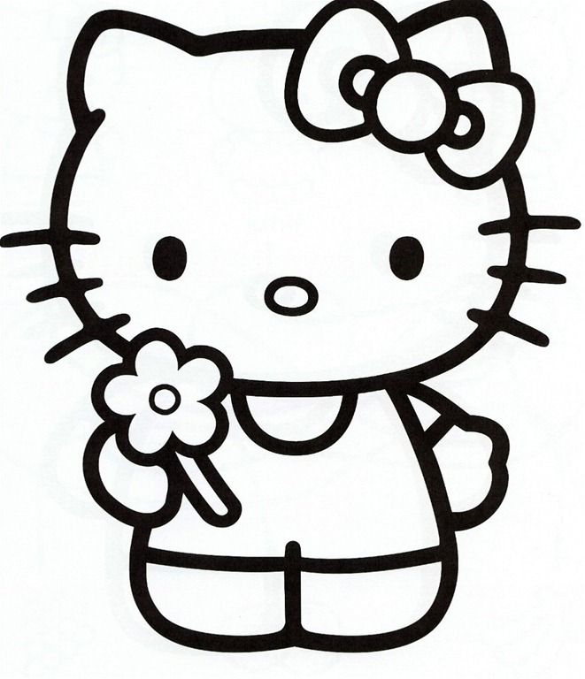 hello kitty clipart black and white - photo #27