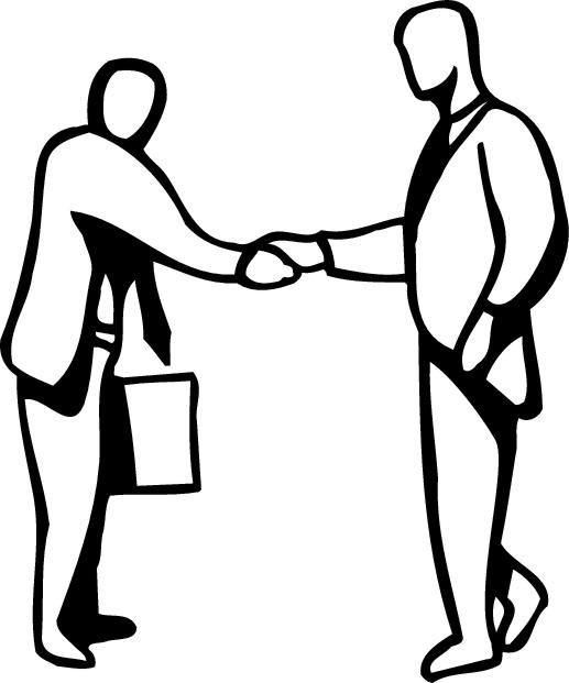 Two People Shaking Hands Clipart