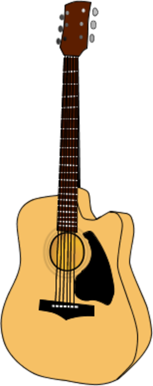 Dark Spanish Guitar - vector Clip Art