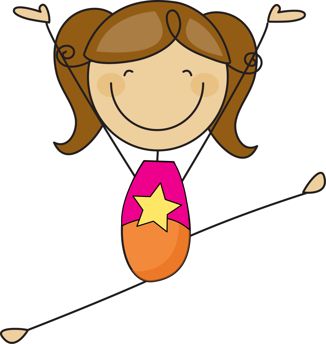 Stick family boy and girls png clipart