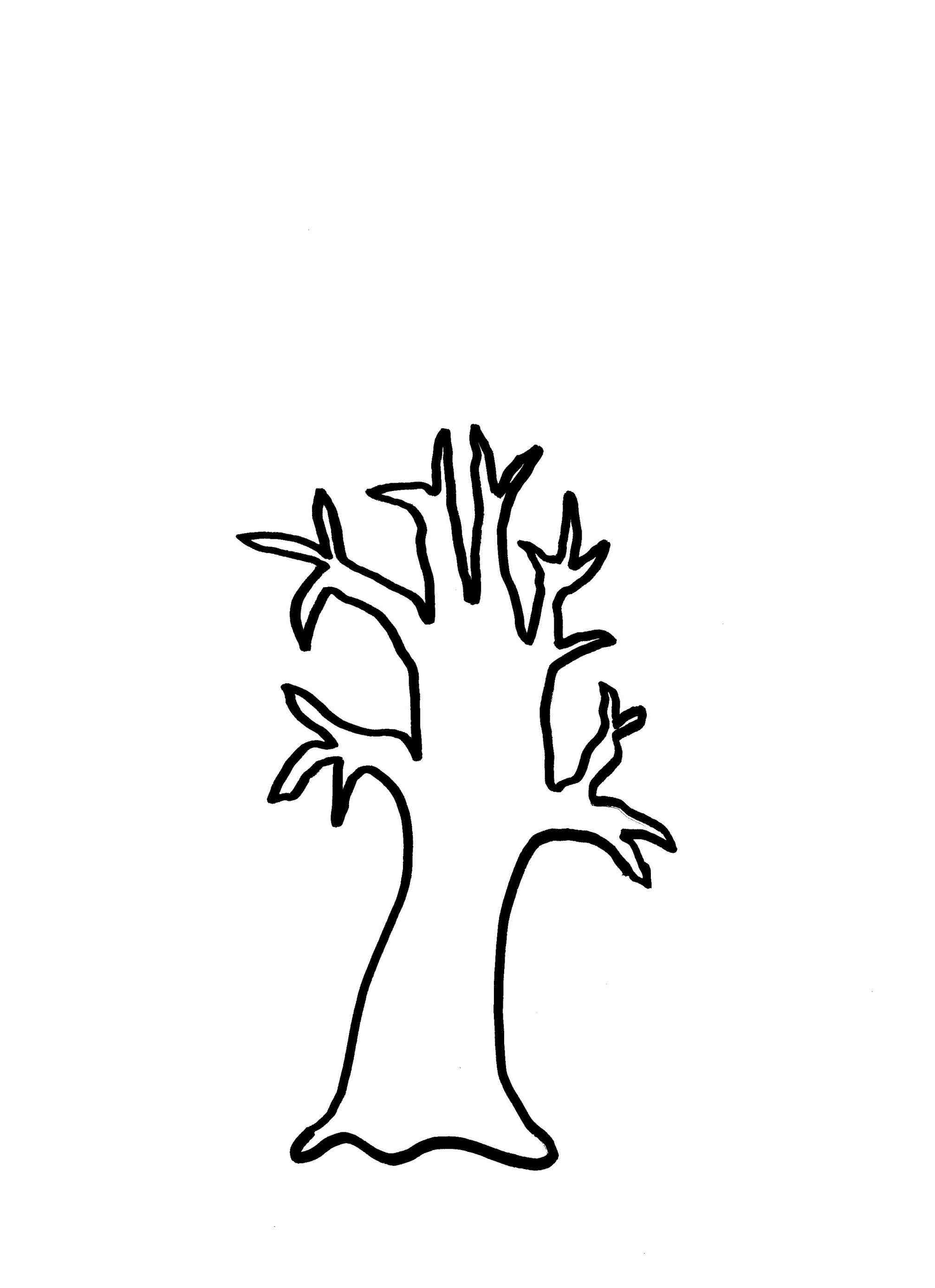 Clipart tree outline