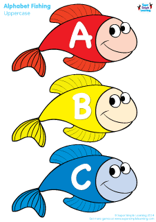 Free Uppercase Alphabet Fishing Game from Super Simple Learning
