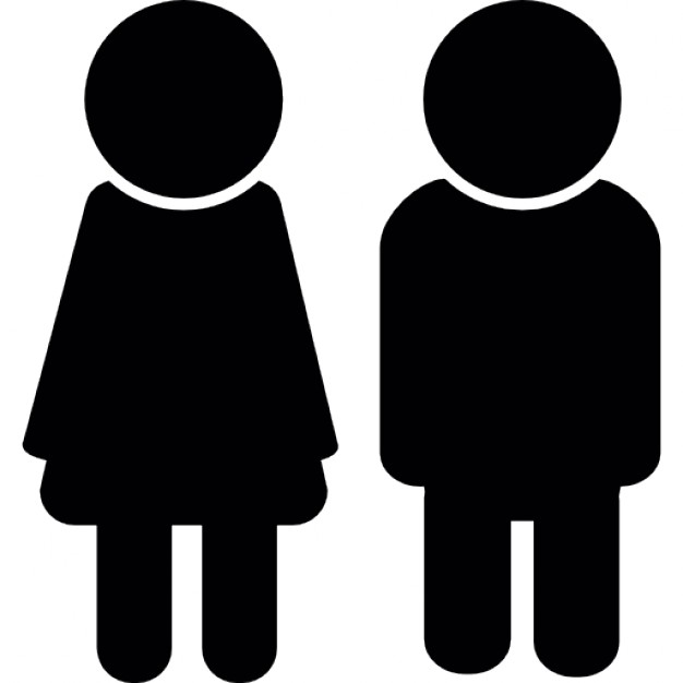 Man and woman standing silhouette Icons | Free Download