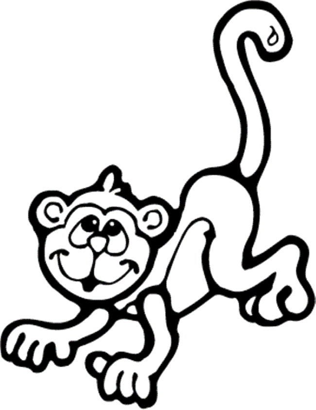 Monkey Coloring Picture - ClipArt Best