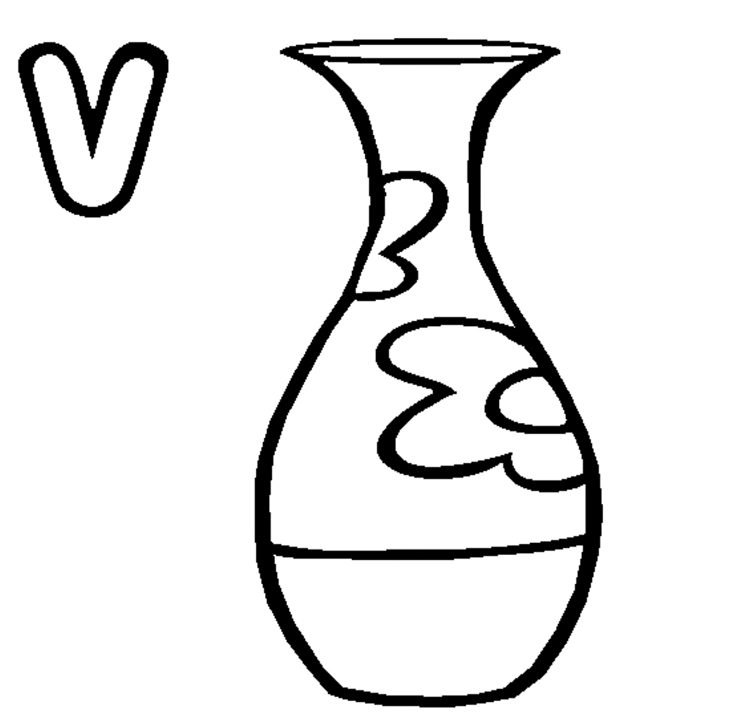 Download Alphabet Coloring Pages Vase Or Print Alphabet Coloring ...