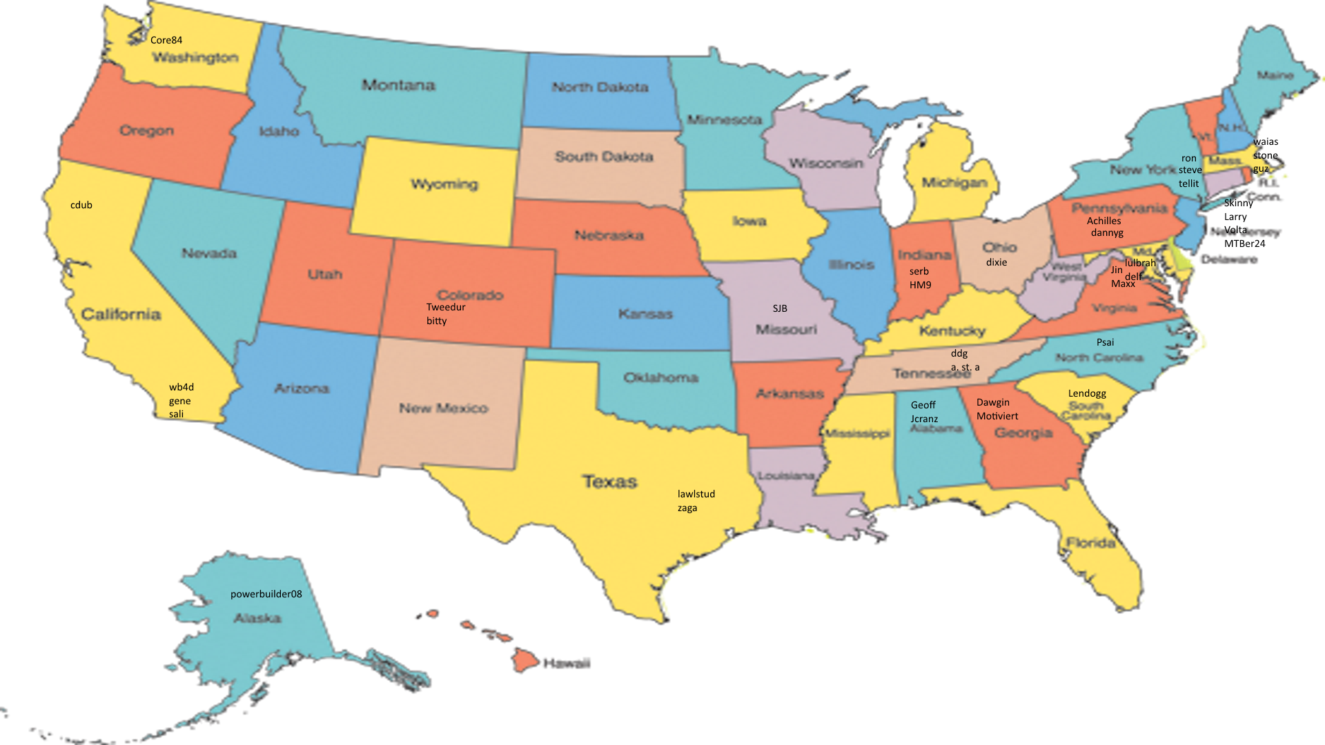 United States Map With Capitals And State Names Clipart Best