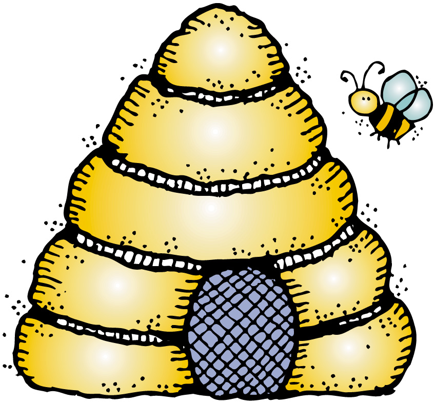 Cartoon Honey Bee Hive
