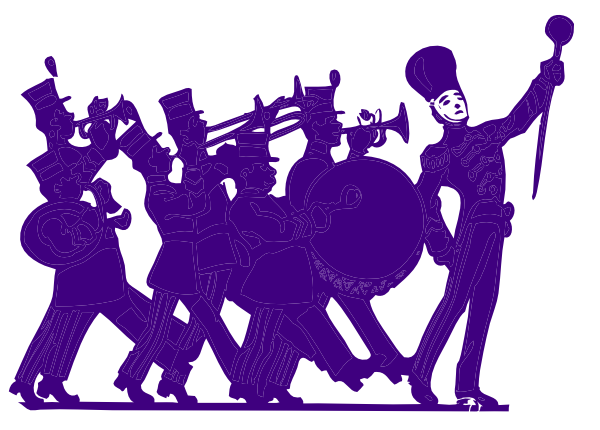 Marching Band Purple On White Clip Art - vector clip ...