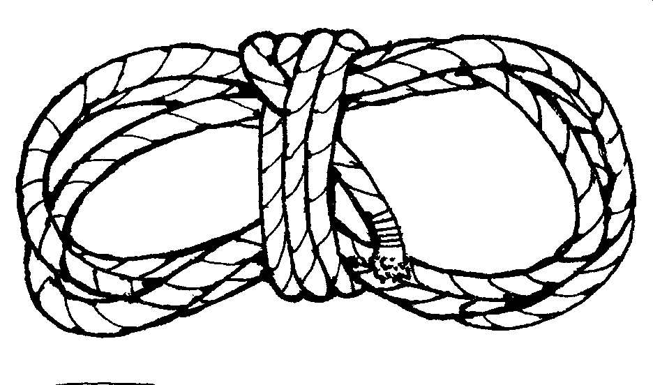 Lasso rope clipart outline