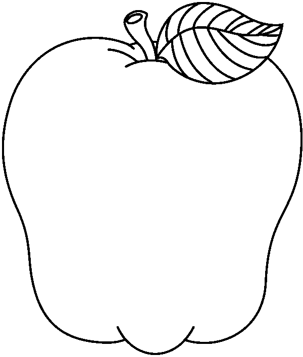 Apple Black And White Clipart - Tumundografico
