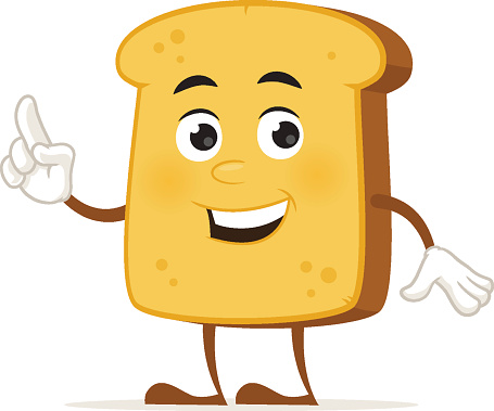 Slice Of Bread Cartoon Clip Art, Vector Images & Illustrations ...