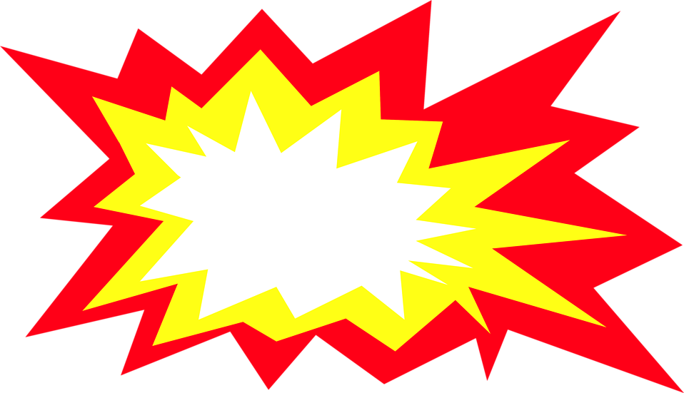 Animated vector clipart explosion