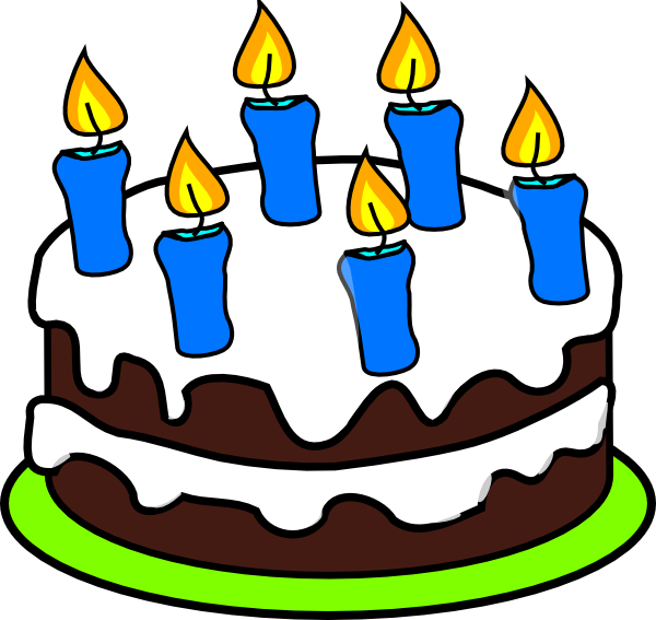 3 Birthday Cake Candles Clipart