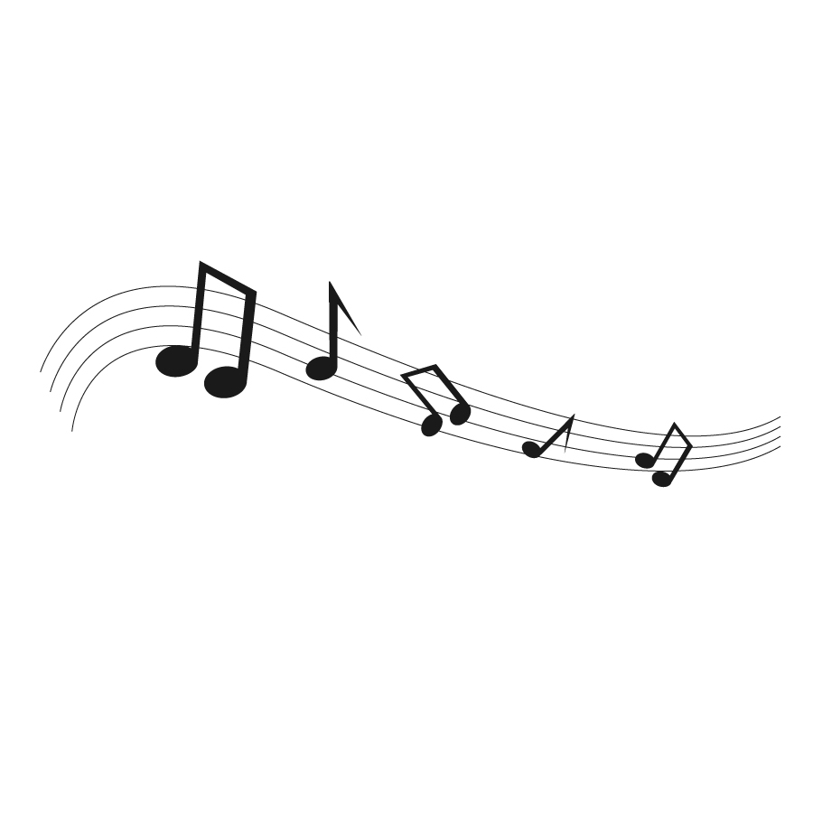 free clipart music notes black white - photo #45