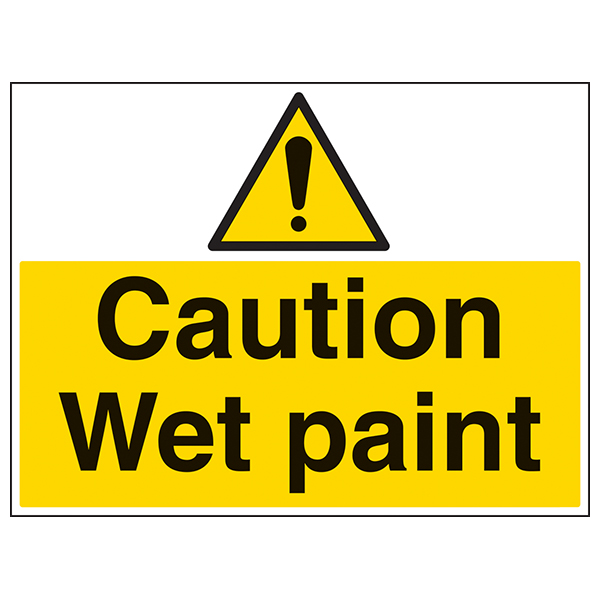 Caution Wet Paint - Large Landscape | Safety Signs 4 Less