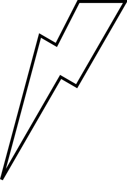 Lightning bolt line art clipart