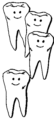 Cartoon tooth clipart