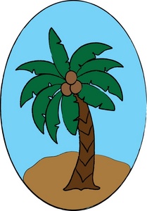 Palm Tree Clipart Image - Palm tree or Coconut Tree on a Tropical ...