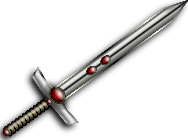 Jeweled Sword clip art - vector clip art online, royalty free ...