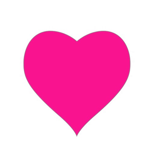 Deep Pink Modern Solid Color Heart Stickers from Zazzle.