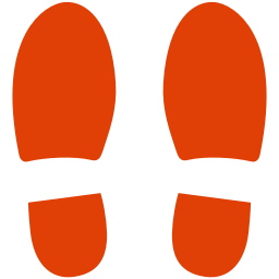 Soylent red shoes footprints icon - Free soylent red footprint icons
