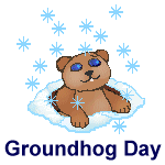 Groundhog clip art titles of groundhogs in the snow and a ...