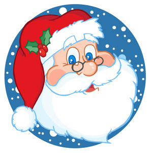 Santa Claus Clipart Image - A happy cartoon Santa Claus