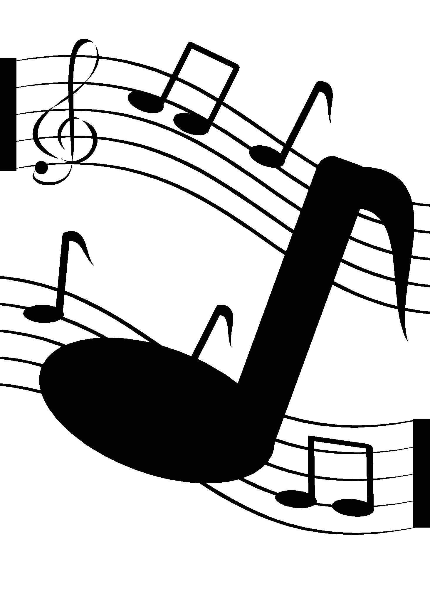 Single Music Notes Clip Art