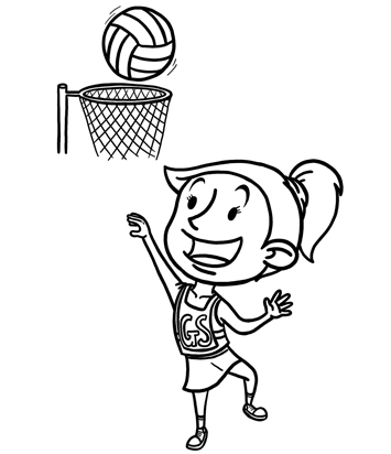 a netball player Colouring Pages (page 2)