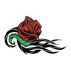 Large Tribal Rose | TattooForAWeek.com - Temporary Tattoos - Fake ...