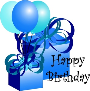 Gifts Clipart Image - Birthday presents and balloons wishing ...