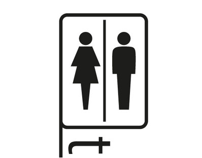 Wall Decal - single-coloured no.FB179 Pictogram Toilets