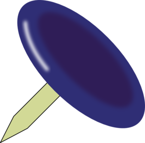 Blue Thumb Tack Clip Art - vector clip art online ...