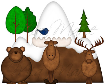 Moose clip art | Etsy
