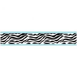 Sweet Jojo Designs Zebra Turquoise Collection Wall Paper Border ...