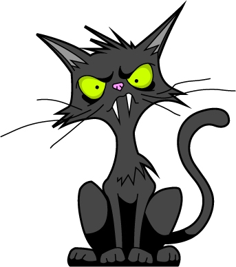 Black Cat Angry - ClipArt Best