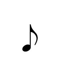 U+1D160 Musical Symbol Eighth Note - The Unicode Character Reference