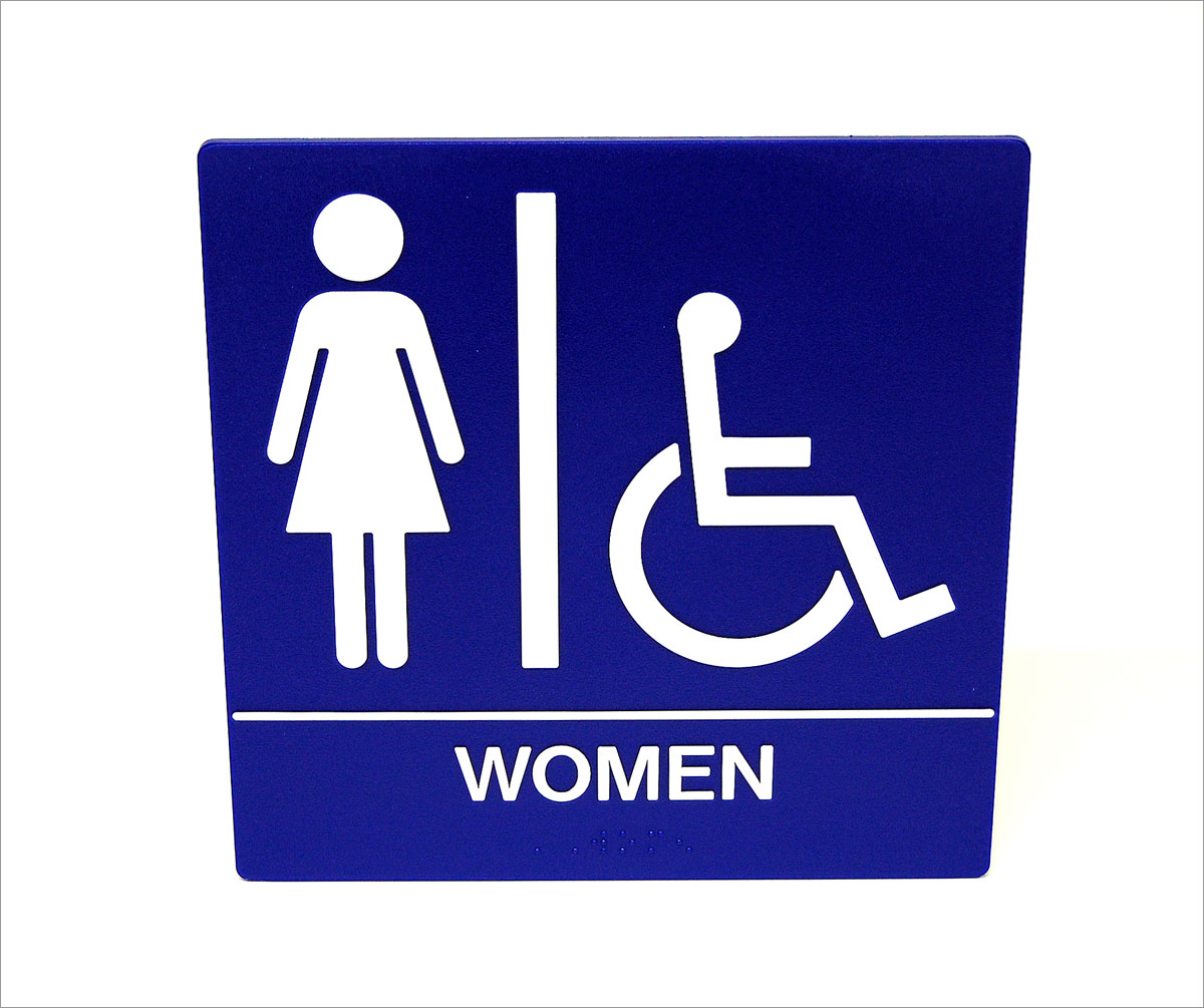 Women Handicap Bathroom Signs