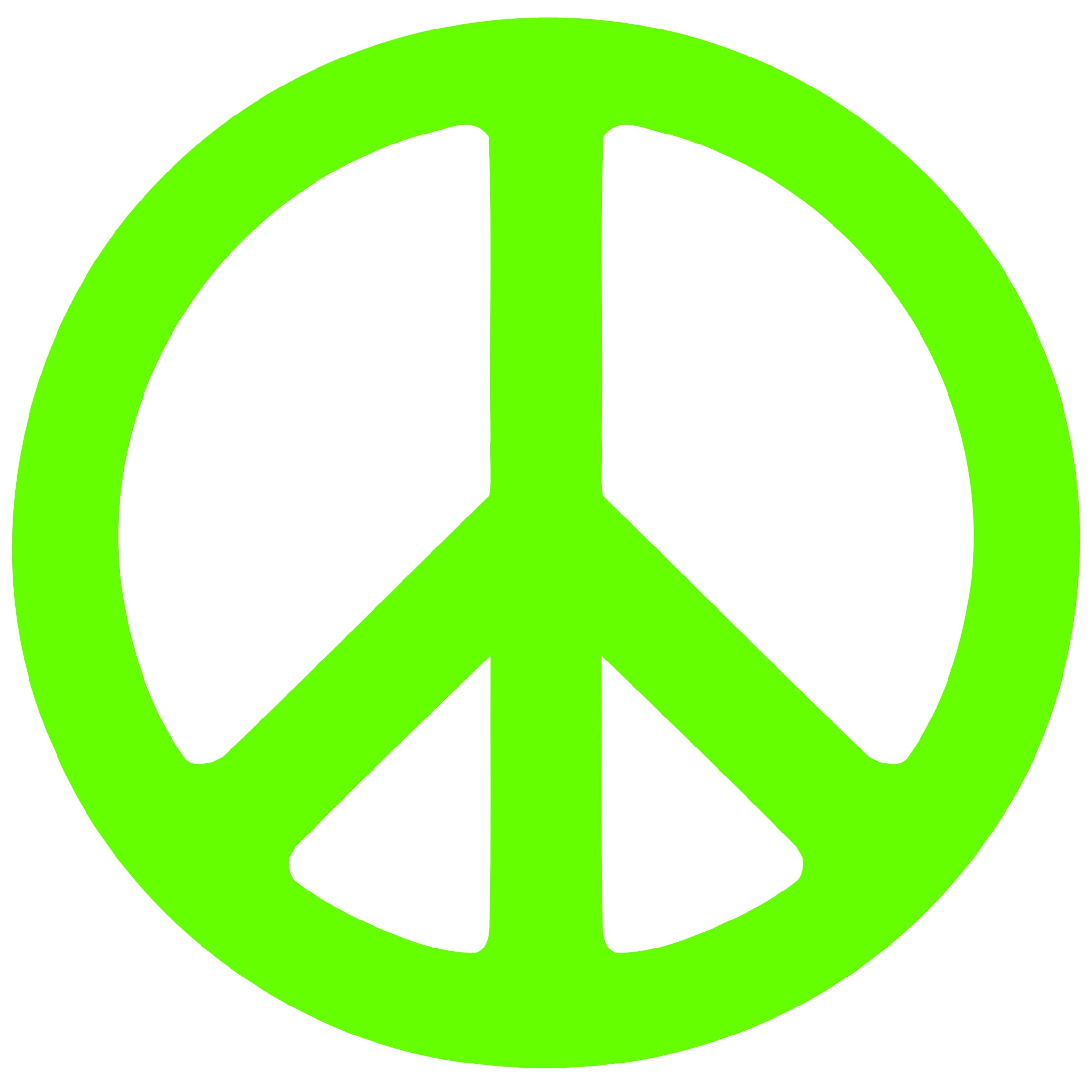 Bright Green Peace Symbol 1 dweeb peacesymbol.org Peace Symbol ...