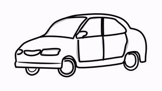 Car video cartoon illustration hand drawn animation with ...