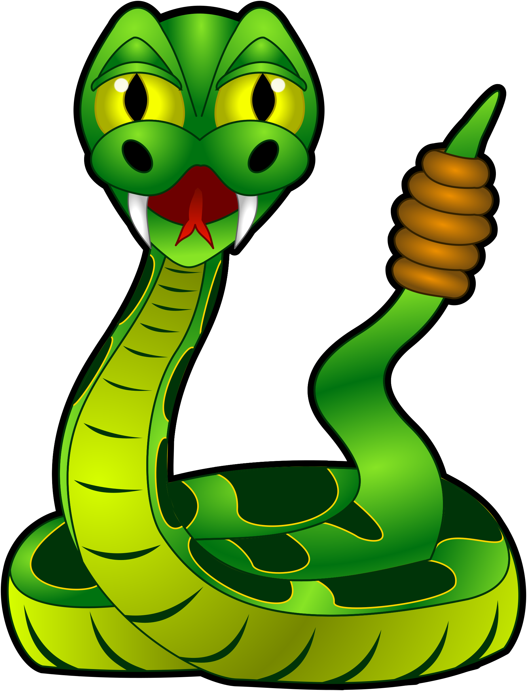 Clipart - Cartoon Rattlesnake